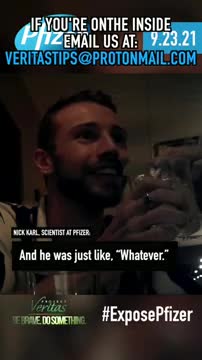 Shock Video: Pfizer Scientist Admits Pfizer Covid Vaccine "Just Doesn't Work" In Some People