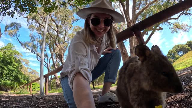 Australian Woman Takes Selfies With Baby Quokka