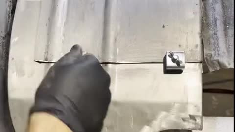 Vehicle tire baffle welding