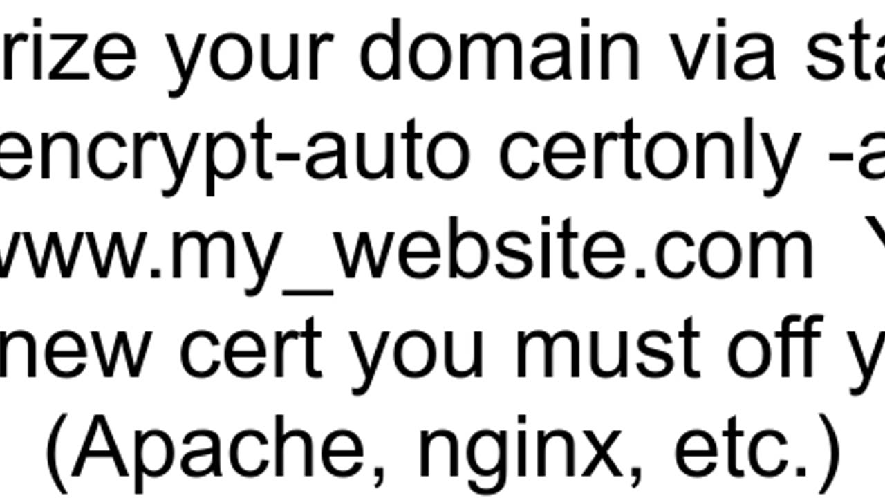 How to solve a challenge to authorize my domain for letsencrypt