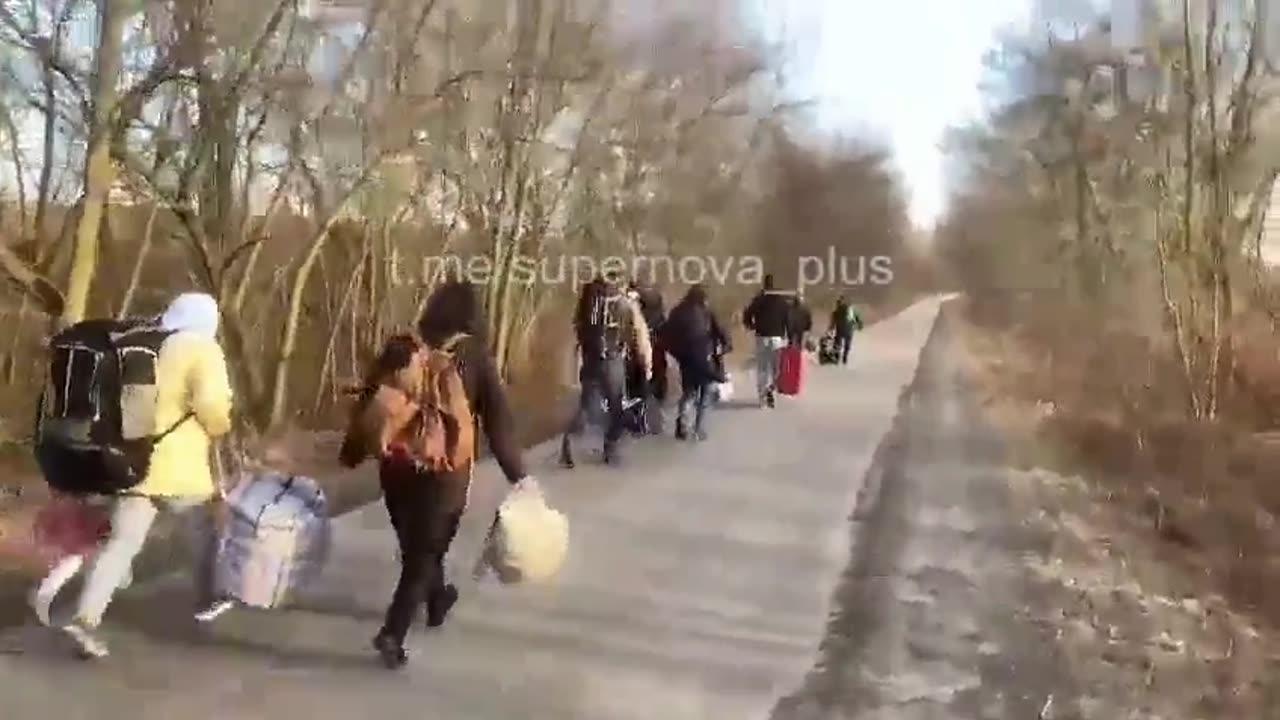 People are fleeing on foot from Belgorod