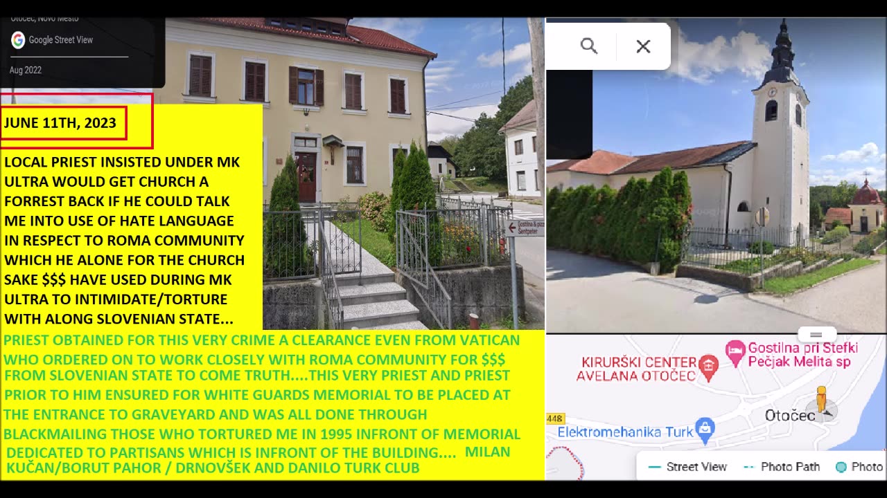 Vatican and Slovenian state setup via local priest in respect to church property via Roma issues