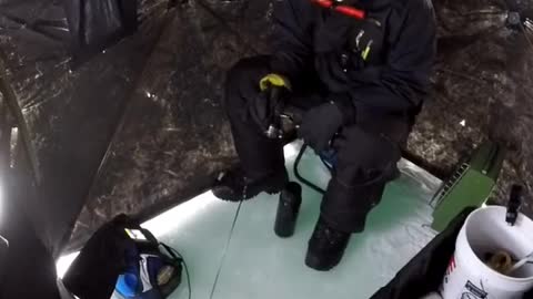 When the ice cracks while fishing