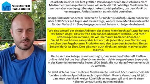 Apotheker berichtet: Mangel an Medikamenten ist künstlich!