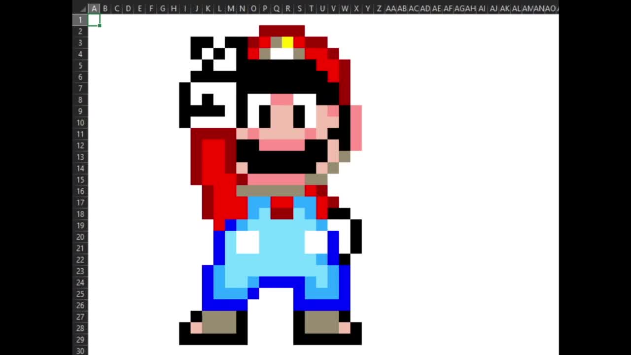 Drawing Mario in Excel