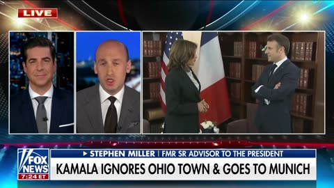 Stephen Miller- The last time Kamala Harris went to Europe, a war broke out days later