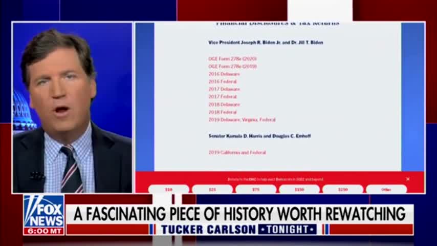 Tucker: While Trump Got Poorer in Politics, Joe Biden Got Richer