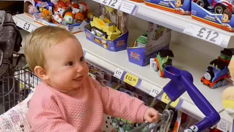 Baby Shakes with Excitement for New Toy