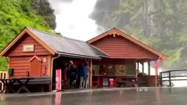 LATEFOSSEN Waterfall ~ a truly EPIC PLACE to stop for coffee, NORWAY.