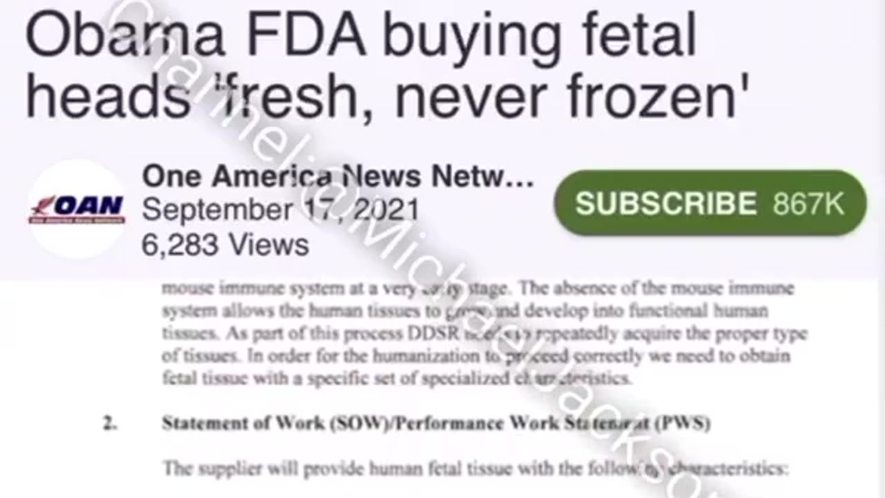 Fitton: "Documents show Obama FDA buying fatal heads "fresh, never frozen"‼️