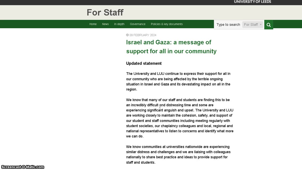 Leeds University pretend not to see the problem