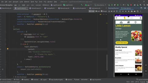 Little Lemon restaurant app using kotlin and jetpack compose.