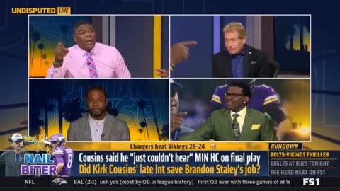 UNDISPUTED: Kirk Cousins Secures Brandon Staley's Position as Sherman Discusses Chargers' 28-24 win