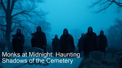 Monks at Midnight: Haunting Shadows of the Cemetery