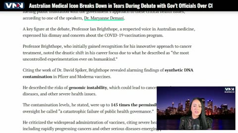 Australian Medical Icon Breaks Down in Tears Over COVID Vaccine Catastrophe