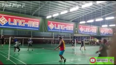 Badminton playing in lavana sports centre at Kuala Lumpur Malaysia