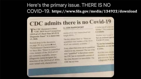 The CDC Admits there is no Covid-19