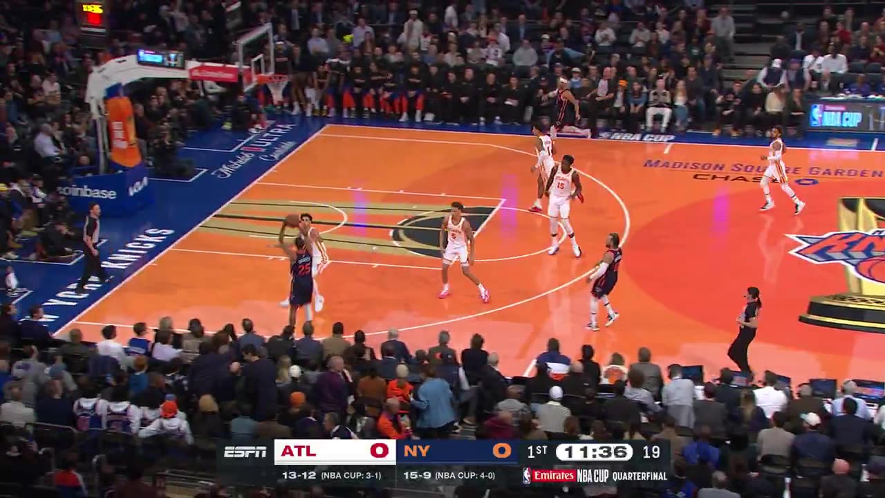 Mikal Bridges from THREE to NEW YORK! HOT match! #NBA #ATLvsNYK