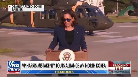 Kamala Harris: 'US shares an alliance with NORTH Korea'