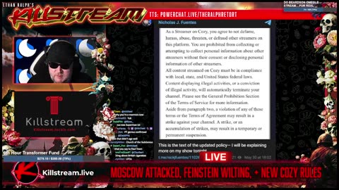 KILLSTREAM: MOSCOW ATTACKED, FEINSTEIN WILTING, + NEW COZY RULES