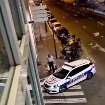 Homeless gets pepper sprayed just for fun by French police at Le Bourget.