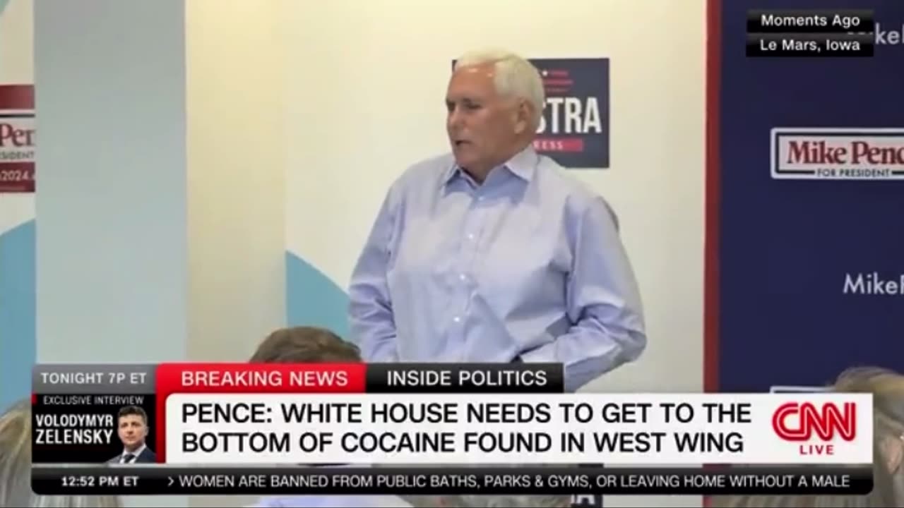 Mike Pence - Cocaine at the WH - I heard it was in the Library & Other Places at the White House