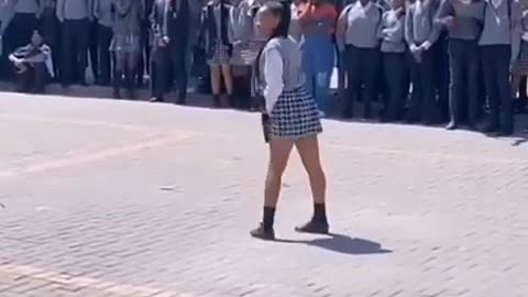 South African break down dancing girl