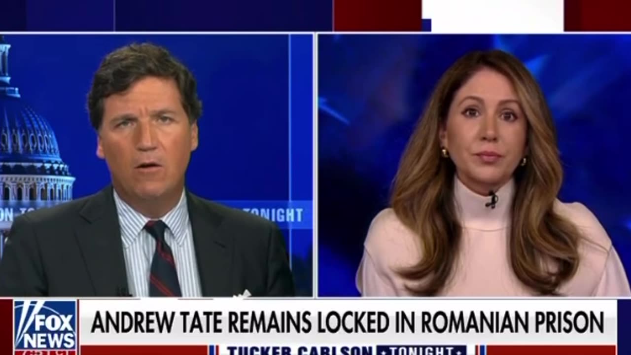 Andrew Tate remains locked in Romanian prison and Tucker knows it’s a set up