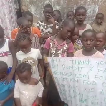Ugandan Christian Orphans Thanking The Gateway Pundit Readers
