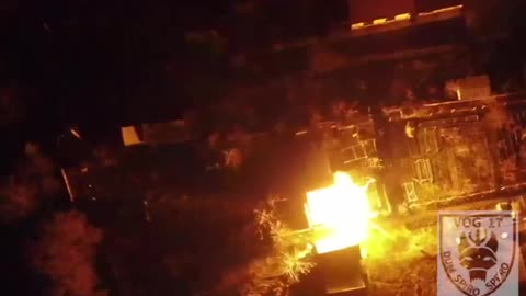 Incredible Footage of Ukrainians Bombing a Russian Ammunition Warehouse