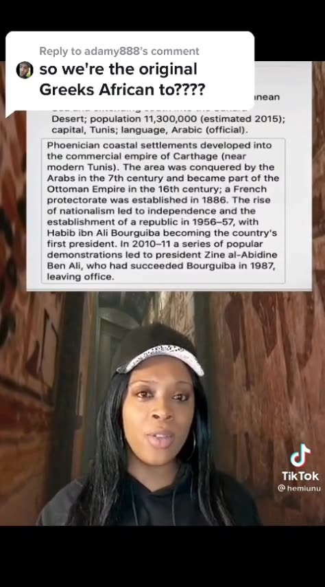 Retard on TikTok. Greeks were actually African. WTH?
