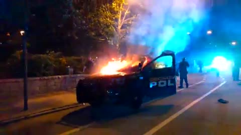 Sep 18 2017 Georgia Tech 1.3 Rioters set cop car on fire at Riots