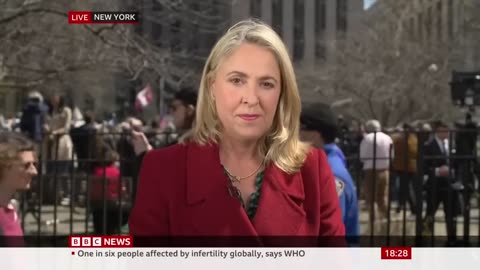 Donald Trump arrives at New York court to be placed under arrest - BBC News