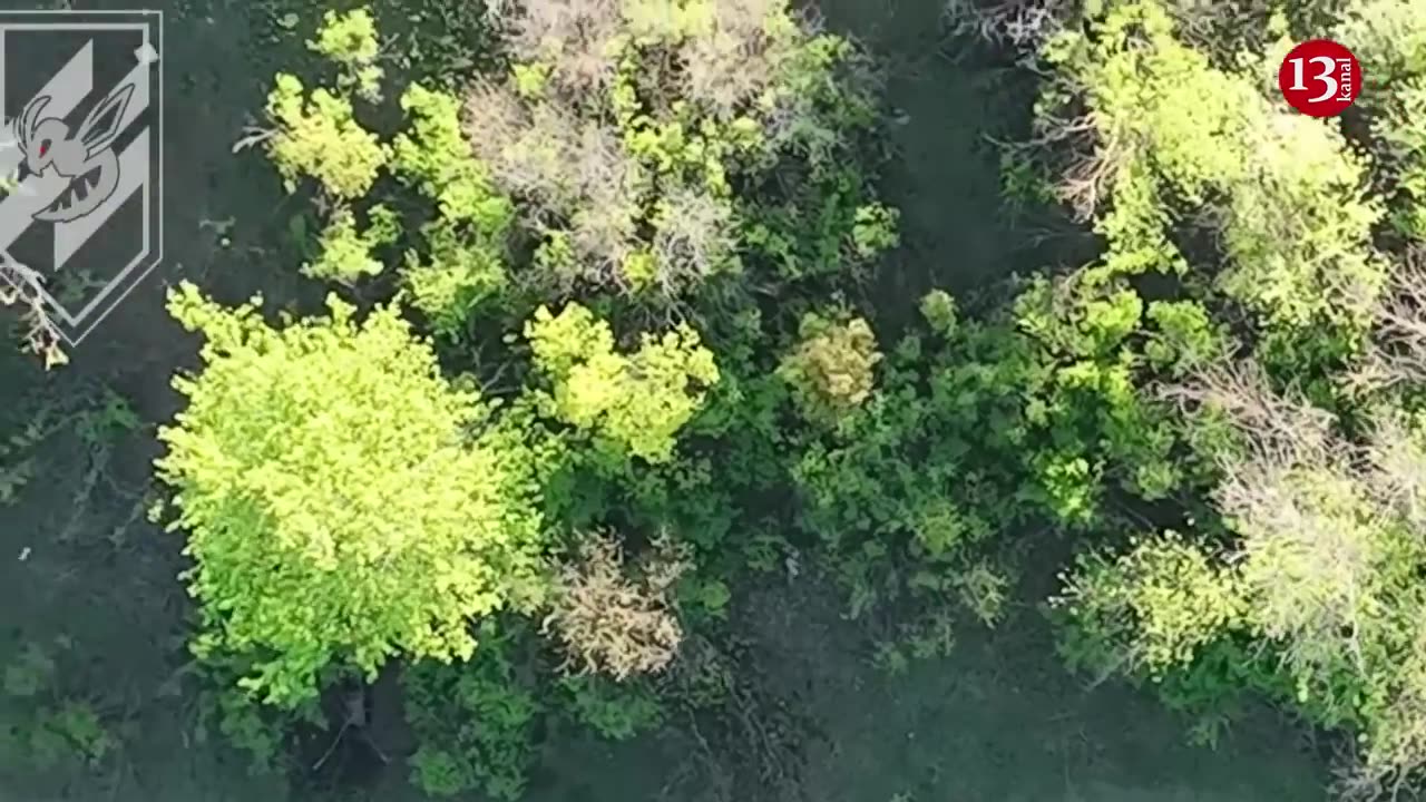 Unable to shoot the drone with a machine gun, Russians left their "nests” and started running