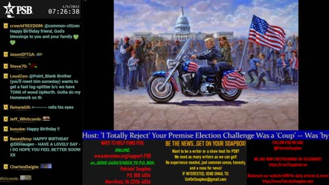 2022-01-05 07:00 EST - Patriots Soapbox AM: with LadyRWB , MykelJaye & DD