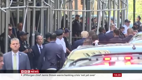 Donald Trump Arrives at New York to be placed under arrest