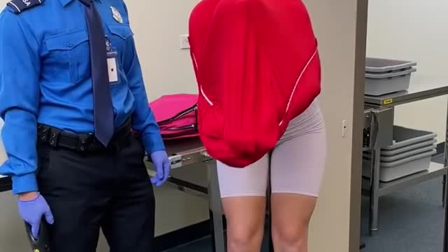 She was caught hiding something at the airport!