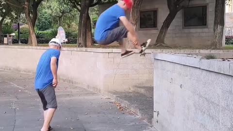 Funny jump and drop video