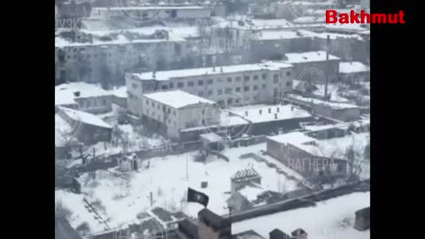 Today's butiful white Bakhmut from a bird's eye view from the fighters of PMC "Wagner"