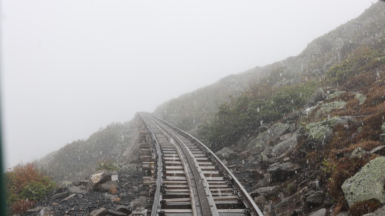 Mt. Washington Cog Railway snow