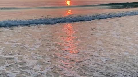 Sunset view in sea
