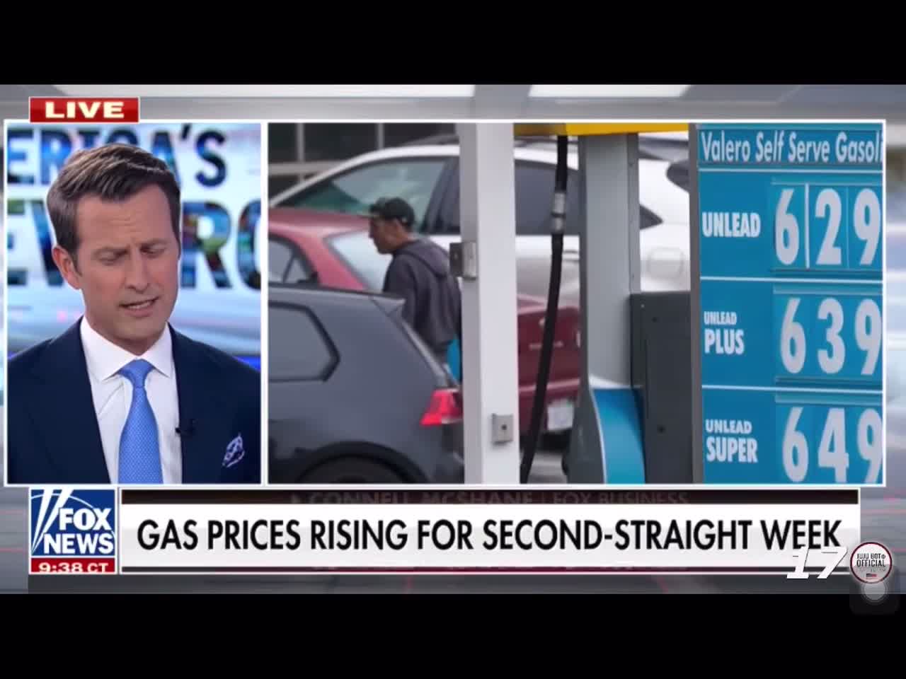 Gas prices rising for second straight week.