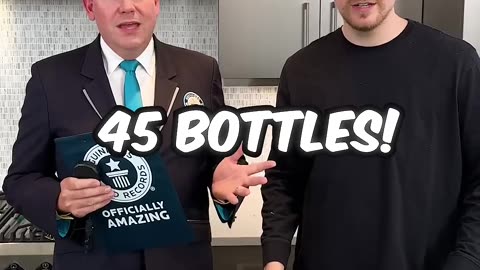 MR BEAST BOTTLE DESTROY WORLD RECORD