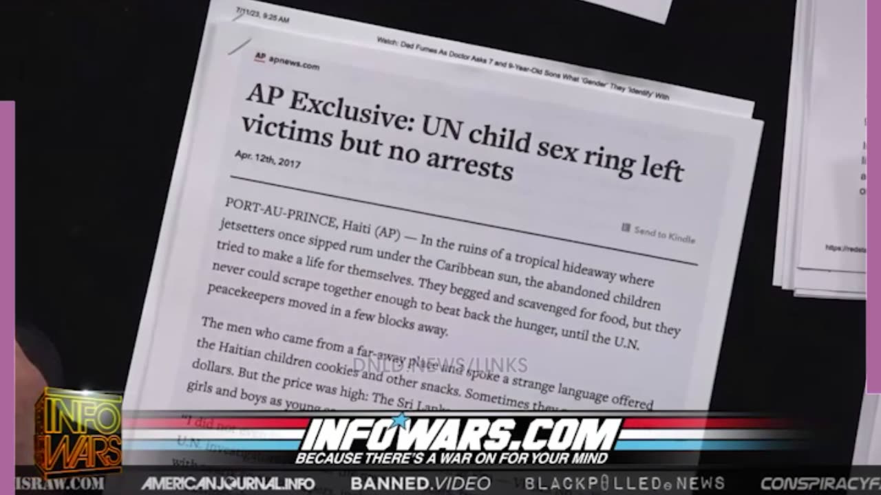 Alex Jones: Jimmy Savile Caught Raping Dead Children & No One Arrested In UN Child Rape Ring - 7/12/23