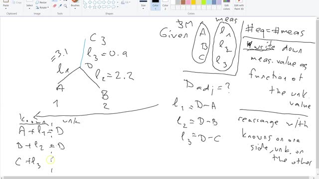 Intro to least squares in surveying 2