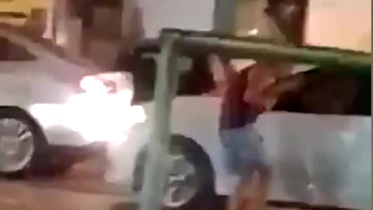Attacking another man's car in a third world