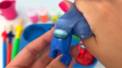 Satisfying || Coloring Slime And Find The Toys