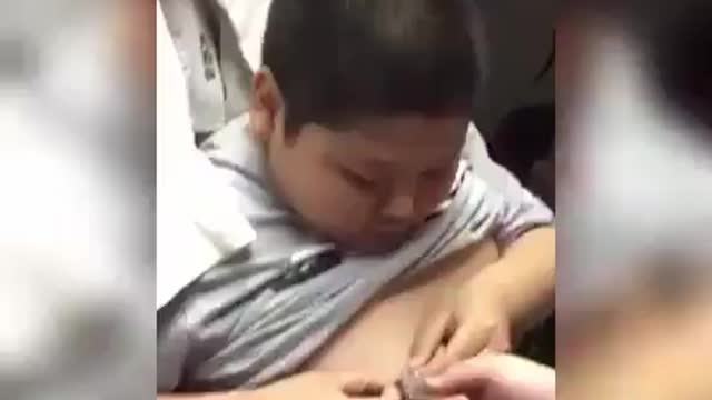 Funny Child Nipple Pinching