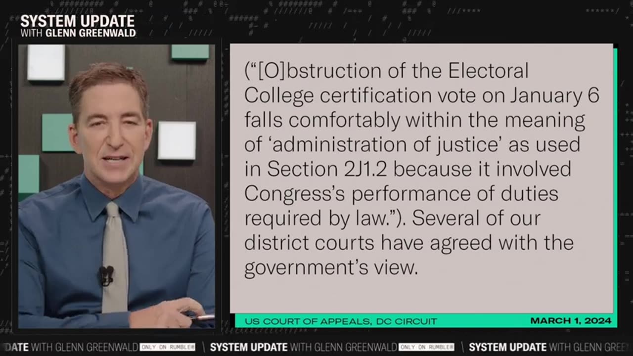 Glenn Greenwald - Important Court Victory for Non-Violent Jan 6 Protesters