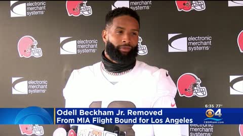 Odell Beckham Jr. removed from flight